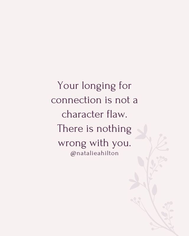 Your longing for connection is a gift, not a flaw ✨ You were made for love, belonging, and community—let it be so!

#ConnectionMatters #drawingnear
